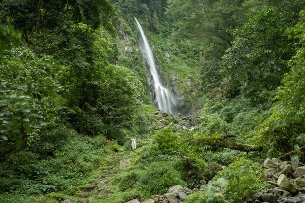 Τοπίο Του Ενιαίου Νερού Πέφτουν Στο Τροπικό Δάσος Φωτογραφία Είναι — Φωτογραφία Αρχείου