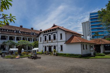 Semarang Merkez İstasyonu Java Semarang, Lawang Sewu. Fotoğraf seyahat hedefi, tatil posteri ve seyahat içeriği medyası için kullanılabilir.