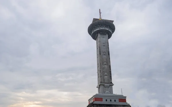 Torre Principal Mezquita Great Agung Semarang Java Central Cuando Día —  Fotos de Stock