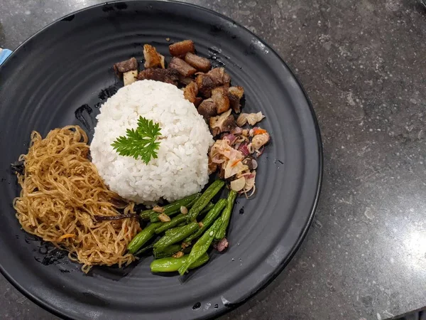 Nasi Tumis Füme Biftek Semarang Central Java Nın Geleneksel Yiyeceği — Stok fotoğraf