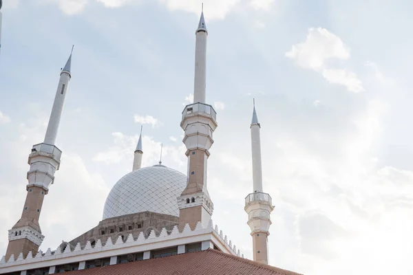Più Grande Moschea Della Semarang Central Java Mesjid Agung Jawa — Foto Stock