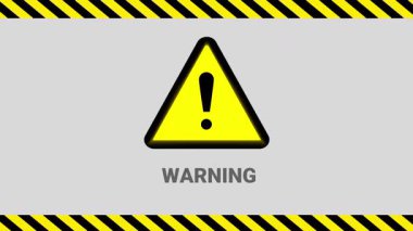 Dikkat Sembolü Kalın Sarı ve Siyah Çizgili Uyarı İşareti Uyarı ve Güvenlik İletilerini Belirtir