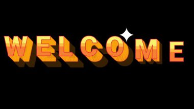 Hoşgeldiniz: Cesur Gölge Efektleri ve Renk Gradyanı ile Metnin Canlı ve Oyuncu Gösterimi