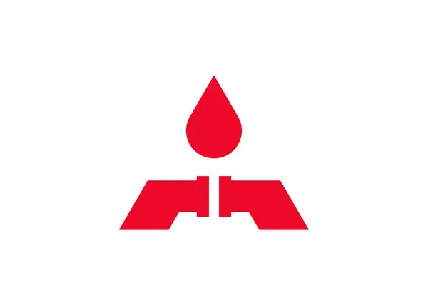 Modern harf A sıhhi tesisat logosu tasarım vektör şablonu