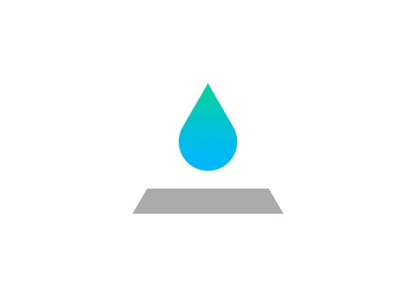 Modern harf Bir su damlası logo tasarım şablonu