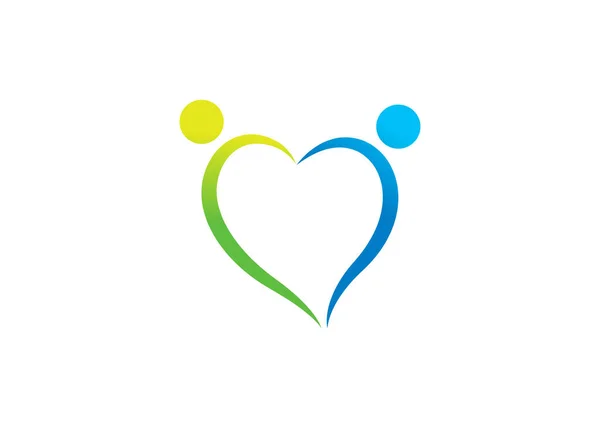 Profesyonel aşk bakımı logo tasarım vektör şablonu