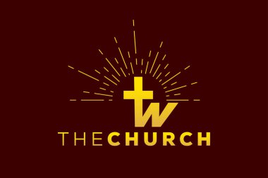 Moda ve Profesyonel harf W kilisesi Hıristiyan ve barışçıl vektör logosu tasarımı imzaladı