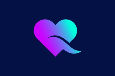 Q harfi modayı sever vektör logosu tasarımı