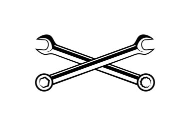 12 nokta ve 6 nokta ingiliz anahtarı ikonu tasarım şablonu