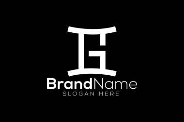 G Gemini harfi logo tasarım vektör şablonu