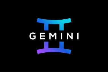 Gemini logo tasarım vektör şablonu