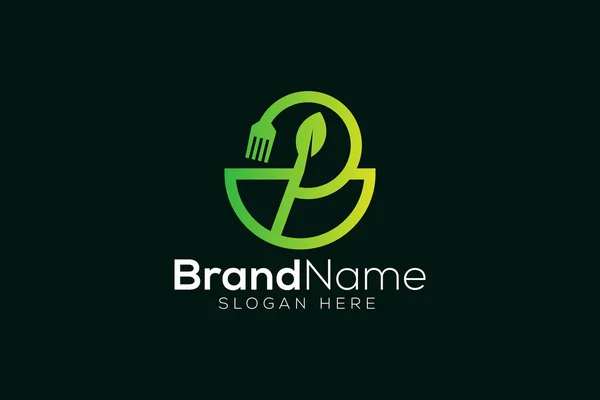 Yeşil Bowl logo tasarım vektör şablonu