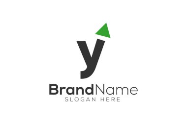 Logo tasarım şablonu üzerinde y harfi oku