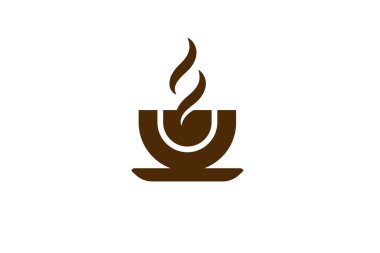 Kupa kafe logo tasarım şablonu