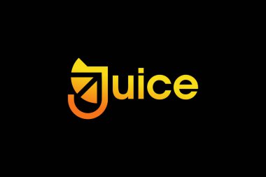 Portakal suyu sarı logo tasarım şablonu