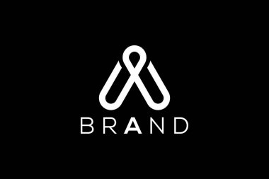 Moda ve Profesyonel harf Bir soyut logo tasarım vektör şablonu