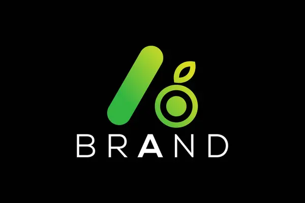 Moda ve Profesyonel harf Soyut meyve logosu tasarım vektörü şablonu