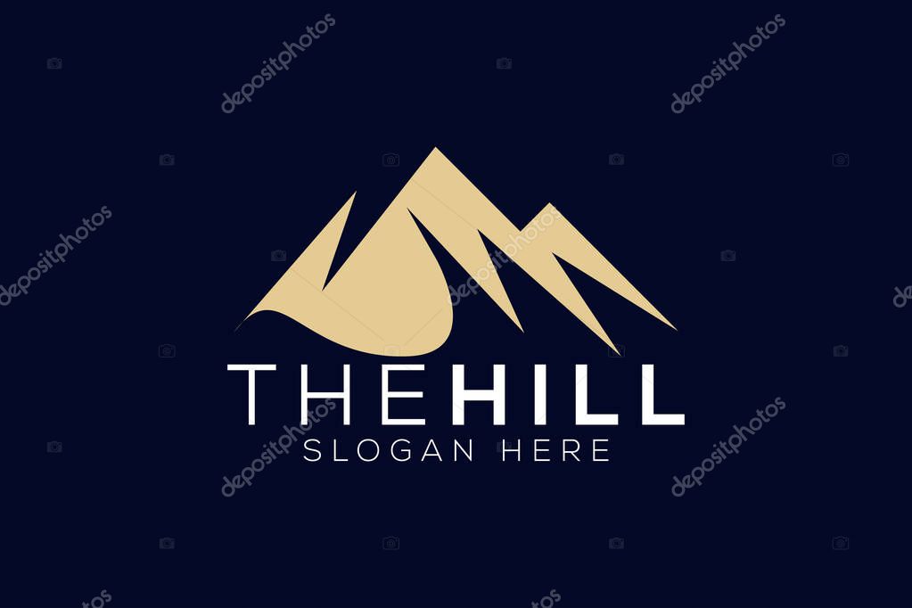 Minimal and Trendy hill Logo design vector template