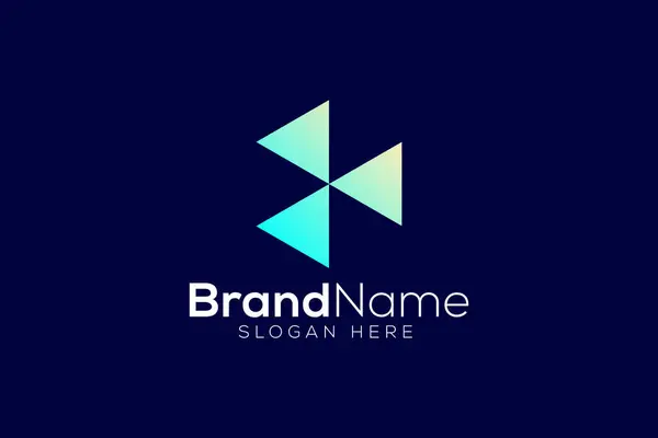 Yaratıcı ve minimalist harf K simge logo tasarım şablonu