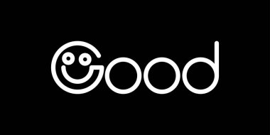 Güzel harf işaretli logo tasarım şablonu. Güzel gülümseme logosu şablonu