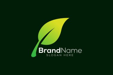 Yaprak yeşil logo tasarımı