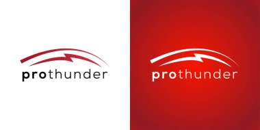 Şimşek simgesi logo tasarım şablonu