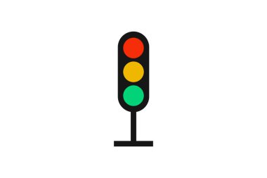 Trafik ışığı simgesi tasarım şablonu