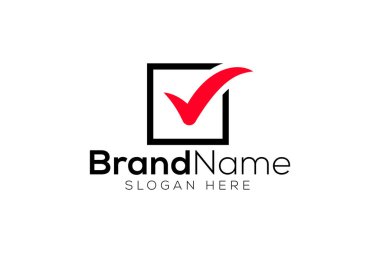 Moda ve Profesyonel kontrol işareti logo tasarım vektör şablonu tamamlandı