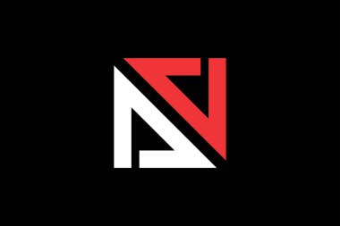 N harfi modayı takip eden vektör logosu tasarımı