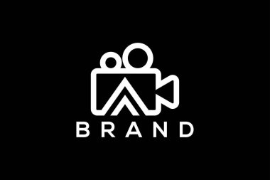 Moda ve asgari harf A Y film prodüksiyon vektör logosu tasarımı