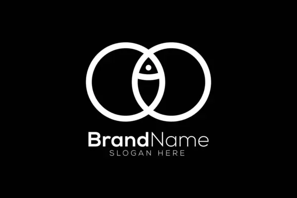 Balık simgesi logo tasarım vektör şablonu