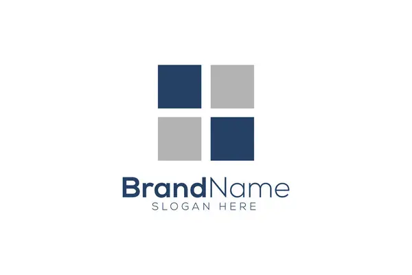 Basit pencere logosu tasarım vektör şablonu