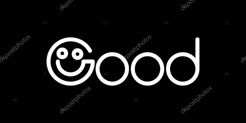 Good letter mark logo design template. Good smile logo free template