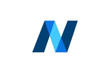 Minimum Harf N vektör logo tasarımı