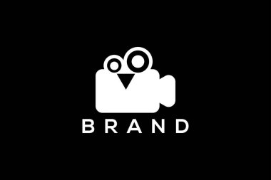 Moda ve asgari bilgi ve film ve televizyon prodüksiyon vektör logosu tasarımı