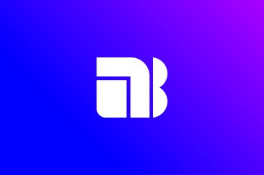 Yaratıcı ve profesyonel başlangıç harfi mavi arkaplanda B logo tasarım şablonu