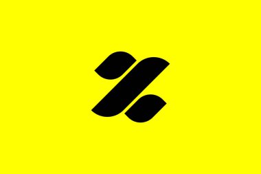 Sarı Arkaplanda en az ve yaratıcı harf z logo şablonu