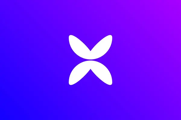 Yaratıcı ve profesyonel modaya uygun ilk harf x logo tasarım şablonu siyah arka planda. En iyi gradyan logo tapınağı.