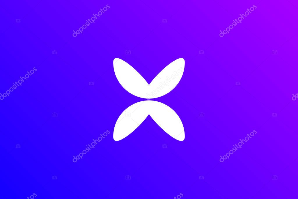 Creative and professional trendy initial letter x logo design template on black background. Best gradian logo temple.