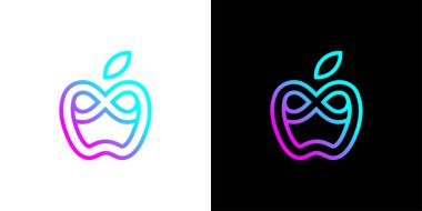 Elma Sonsuz Logo Tasarım Şablonu