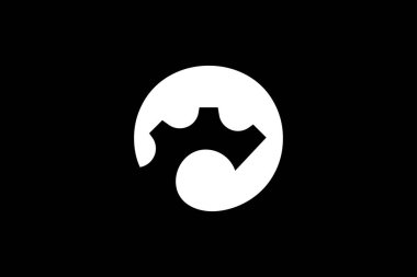 O harfi dişli Logo tasarım şablonu
