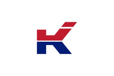 K harfi J logo tasarım şablonu