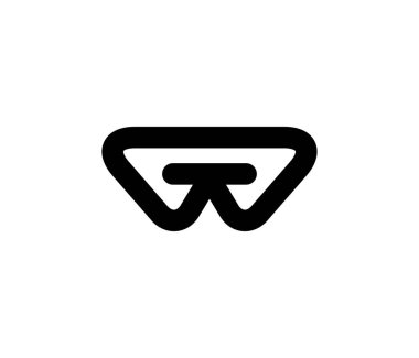 W Harfi T Logo Tasarım Şablonu