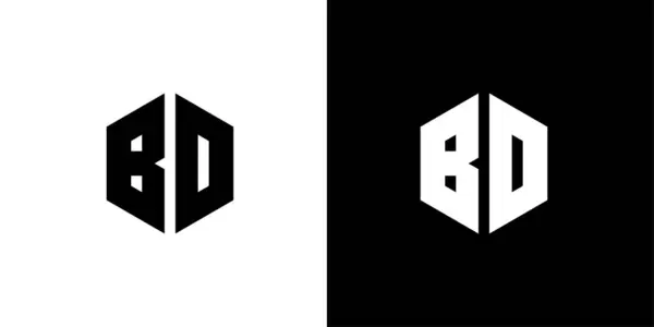 Harf BD Çokgen, Altıgen Asgari ve Moda Profesyonel Logo Tasarımı