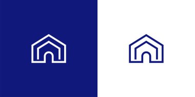 Zarif Ev Logosu Tasarımı. Emlak İşletmesi veya Ev Yapımcısı İçin Uygun