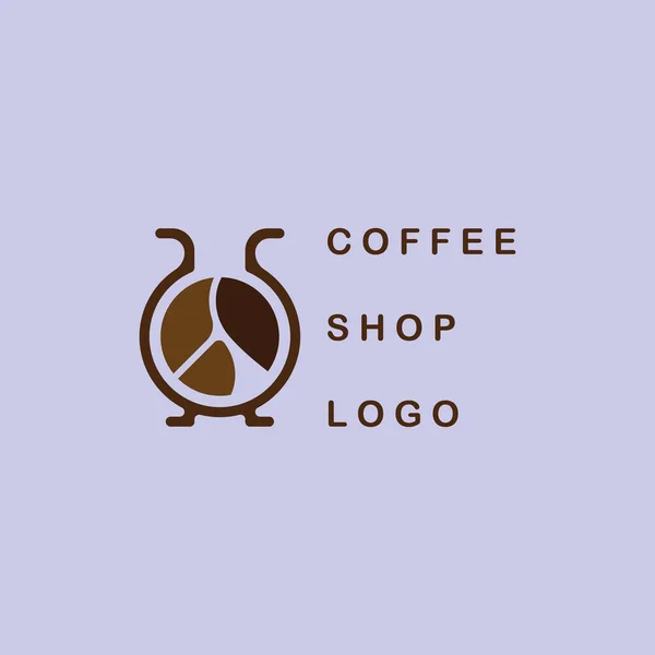 Logo Kaffe Labb Butik Hipster Retro Vintage Logotyp Märken Vektor — Stock vektor