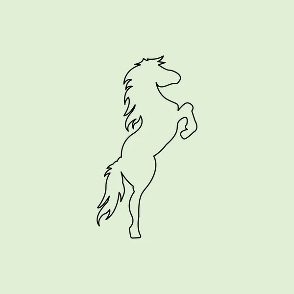 Hengst Paard Lopen Dressuur Logo Hipster Vintage Vector — Stockvector