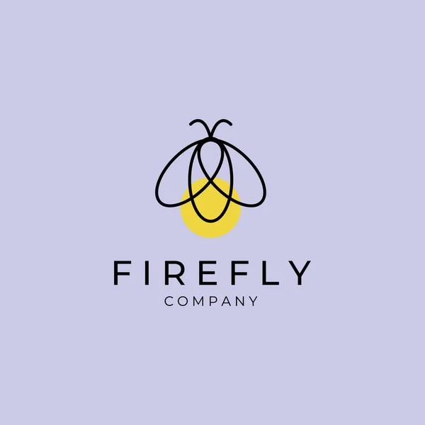 Klasik çizgi sanat ateşböceği logo resim tasarımı