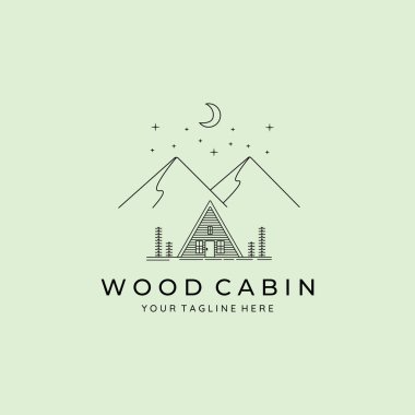 Kabin logo vektör illüstrasyon tasarımı