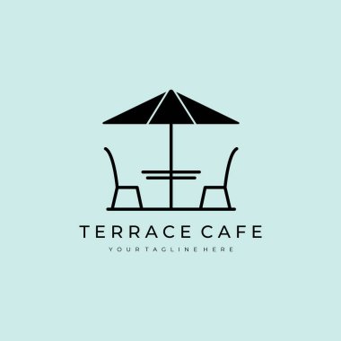 Terrace cafe logo vektör çizimi tasarımı